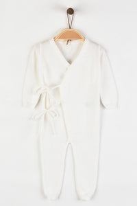 אוברול מעטפת סרוג - שמנת