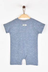 אוברול וואש קצר - כחול