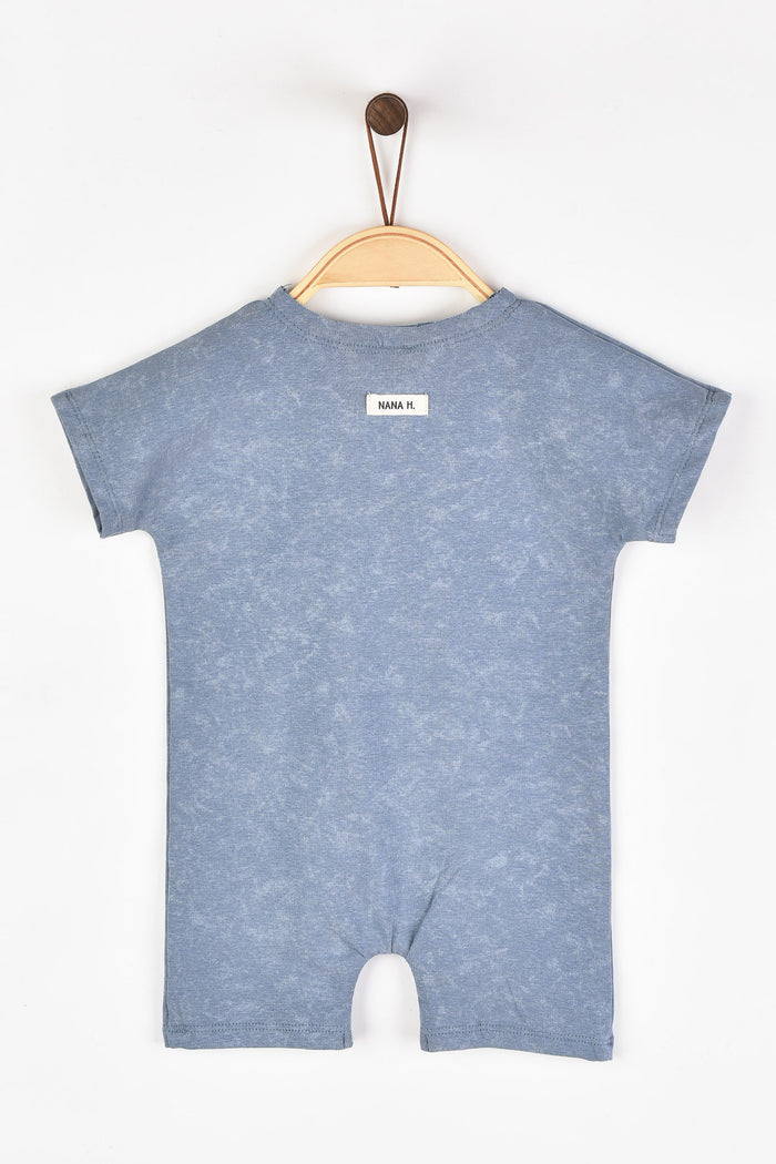 אוברול וואש קצר - כחול