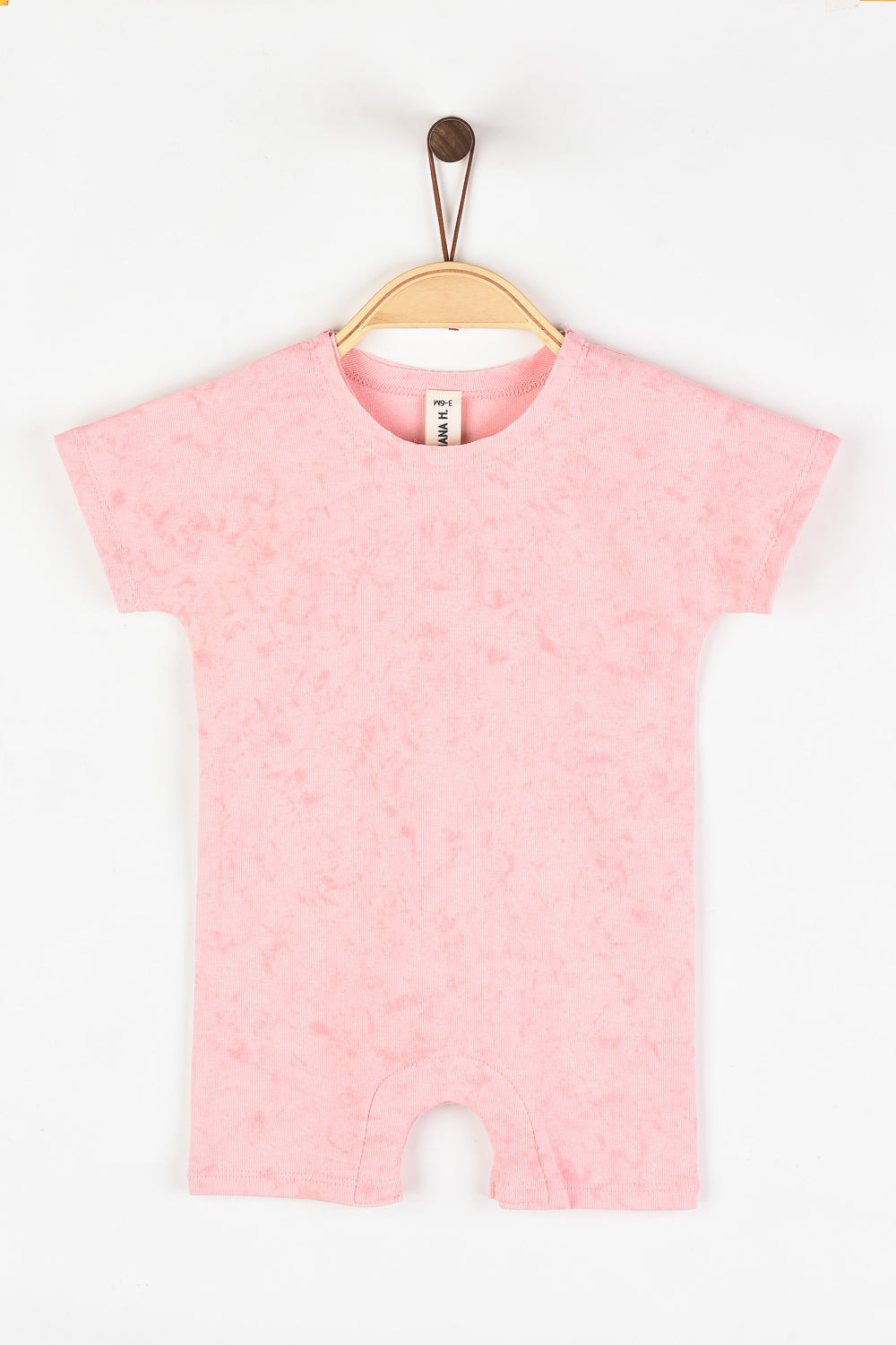 אוברול וואש קצר - ורוד