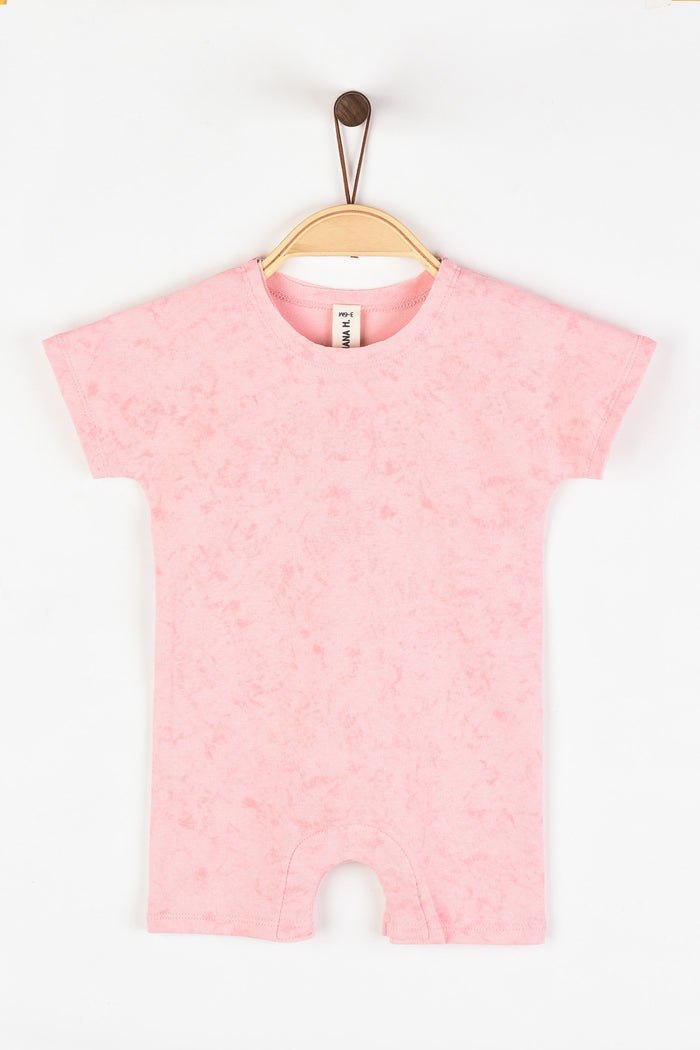 אוברול וואש קצר - ורוד