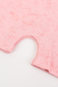 אוברול וואש קצר - ורוד