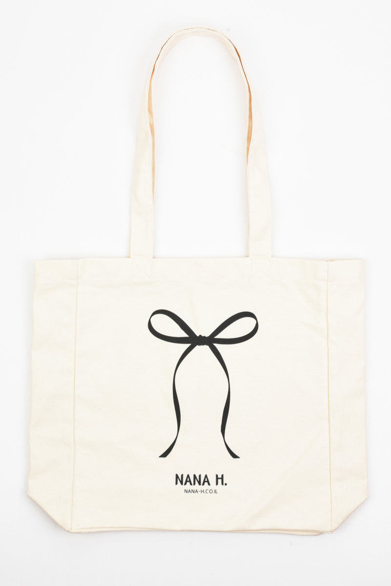 NANA H. תיק קנבס ממותג