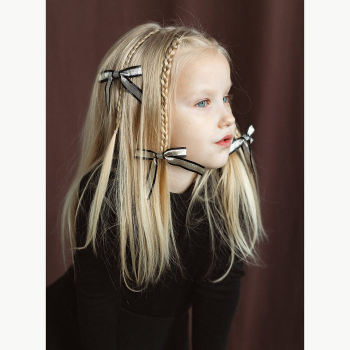 זוג פפיונים מטאלי יוקרתי