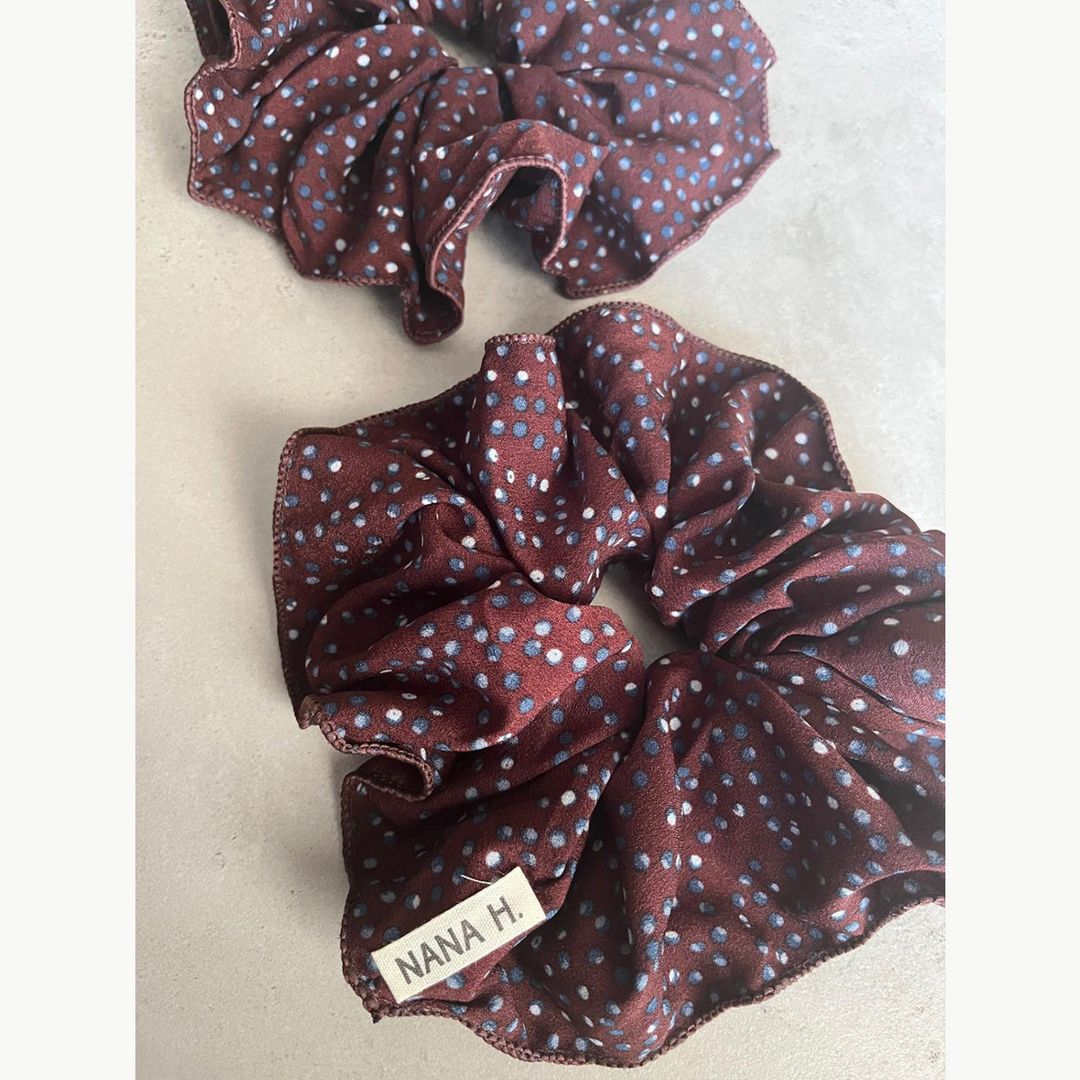 זוג גומיות סקראנצ' ענקיות  - בורדו