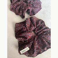 זוג גומיות סקראנצ' ענקיות  - בורדו