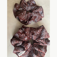 זוג גומיות סקראנצ' ענקיות  - בורדו