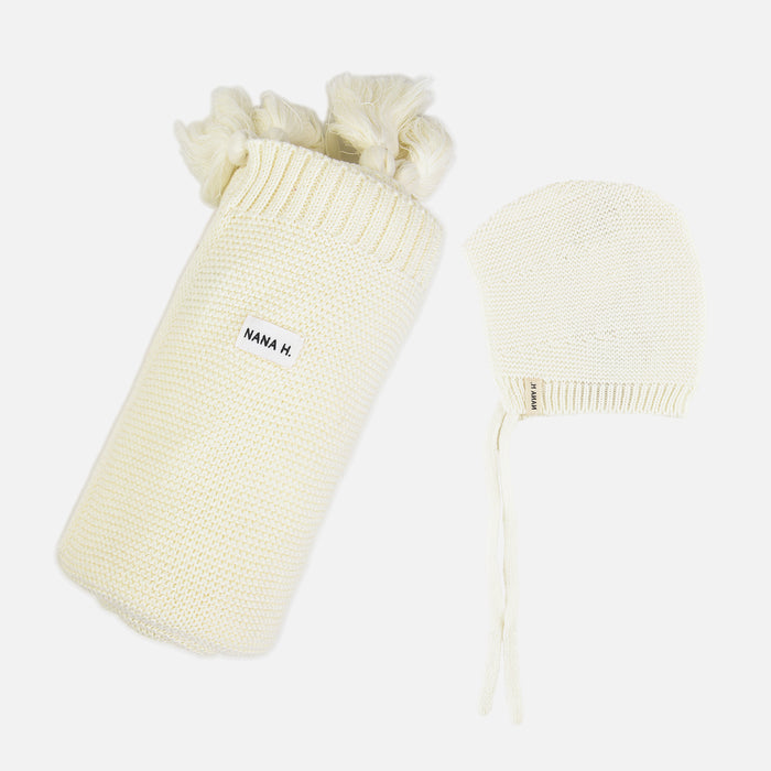 מארז לבייבי סרוג - שמנת